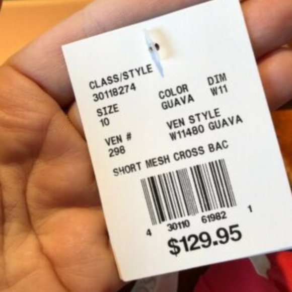 Bridesmaid Sz 10 Guava Short Mesh Crisscross Back - Picture 4 of 4